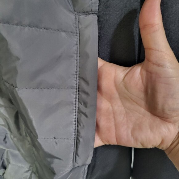 Orvis Mens Mixed Media Quilted Gray Black Full Zip Jacket SZ LG - Picture 5 of 13